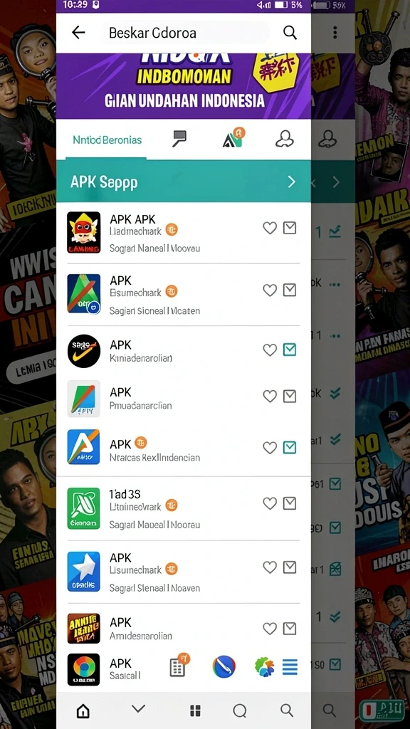 Tampilan menu permainan yang user-friendly.