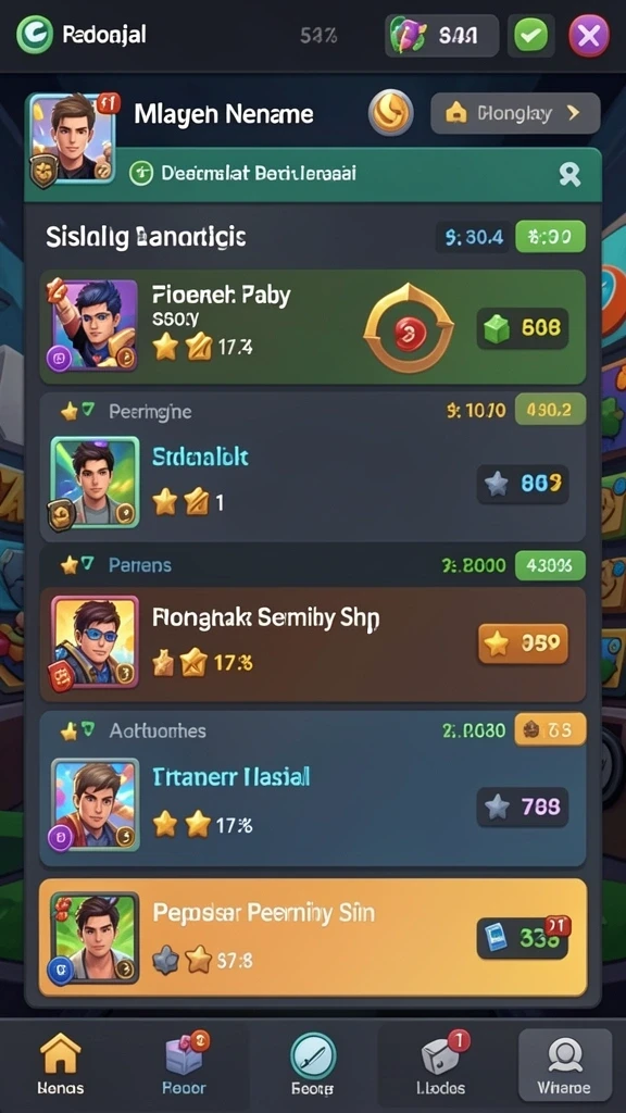 Karakter unik dengan desain yang kreatif.