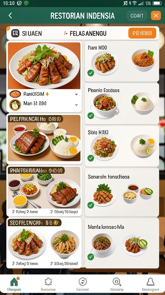 Tampilan antarmuka yang menawan dan mudah dipahami.