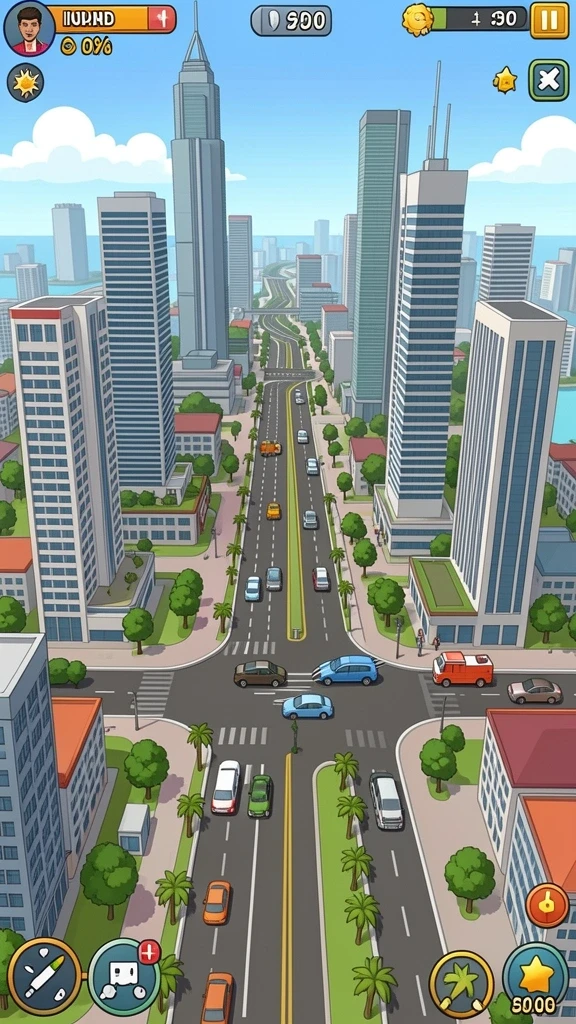 Tampilan utama dengan grafik menarik.