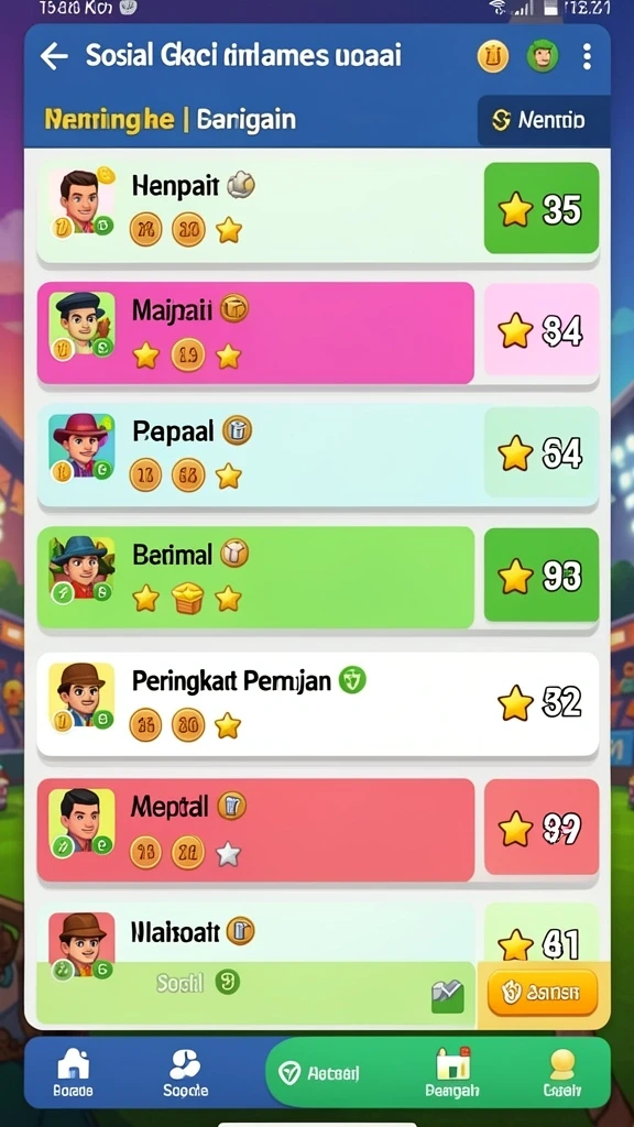 Fitur interaksi yang memungkinkan mengundang teman bermain.