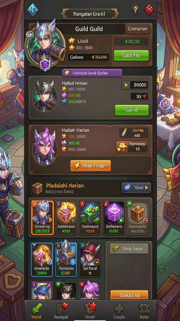 Screenshot menampilkan pemandangan kerajaan yang megah.